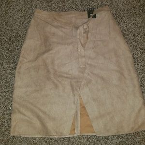 NWT Vegan suede wrap skirt